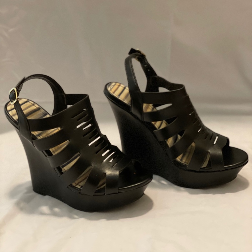 Black Bamboo Wedges